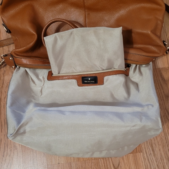 Ora Delphine  Adele Brown Leather Satchel - Picture 4 of 6